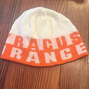 NCAA White Syracuse Orange Knit Beanie